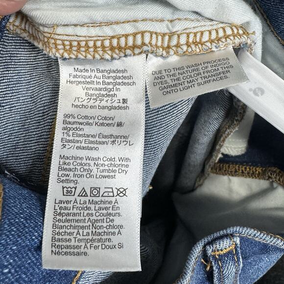 J.Crew Womens Jeans 32 Blue Essential Straight in All-Day Stretch Raw Hem Denim - Picture 11 of 12